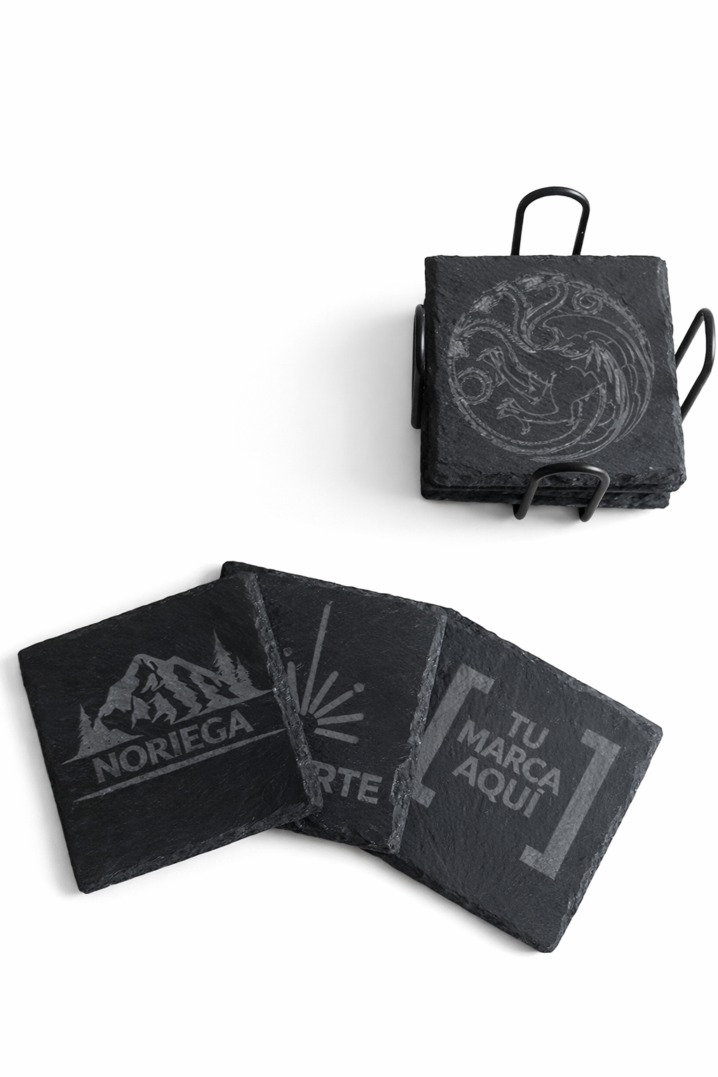 Posavasos de piedra con grabado personalizado