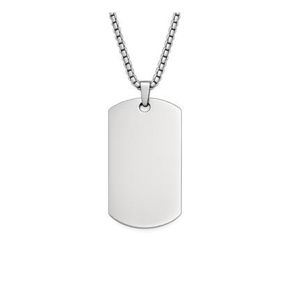 Collar Personalizado con Foto Grabada en Acero Inoxidable | Dije Tipo Placa Militar