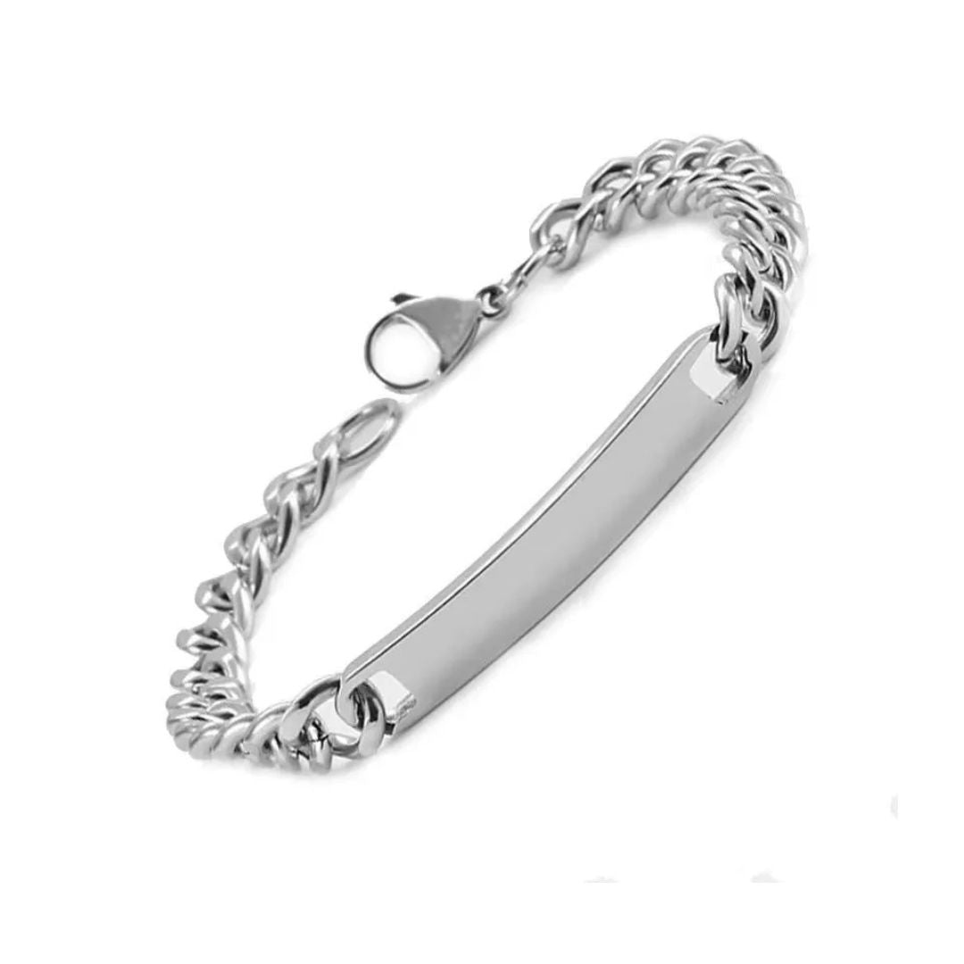 Pulsera Personalizada de Acero Inoxidable con Nombre | Grabado Láser | Regalo para Hombre y Mujer