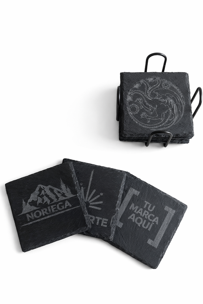 Posavasos de piedra con grabado personalizado